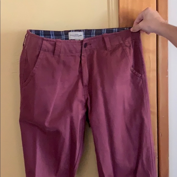 Bruun & Stengade Burgundy Men’s Khaki Pants 34/34 - Picture 3 of 4